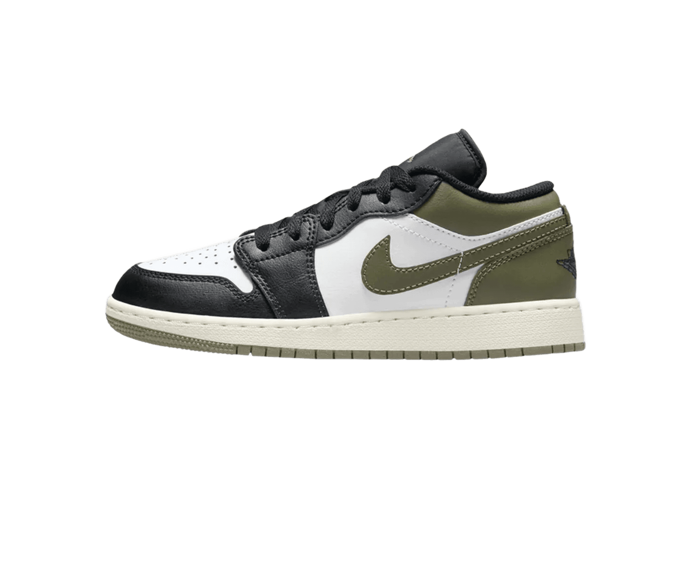 Air Jordan 1 Low GS 'Black Toe Medium Olive' (553560092) Aftermath