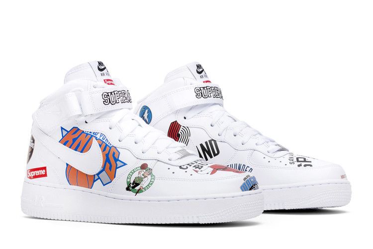 Air Force 1 Mid Supreme NBA White - AQ8017-100