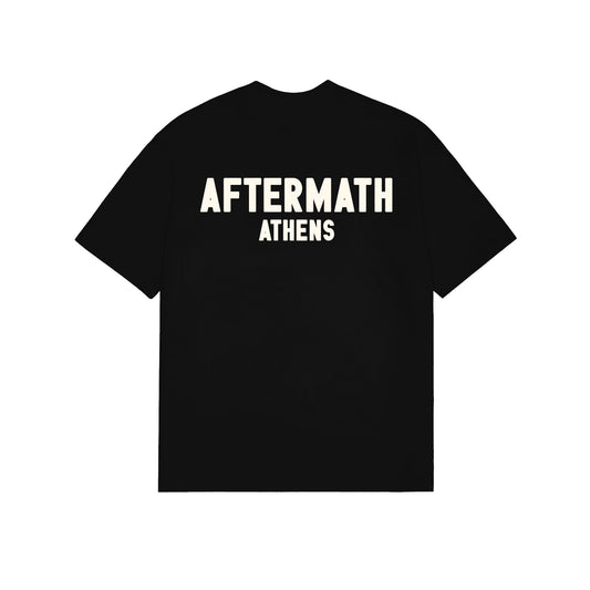 AFTERMATH ATHENS LOGO TEE BLACK