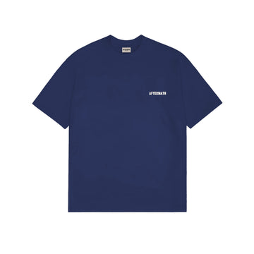 AFTERMATH ATHENS LOGO TEE NAVY