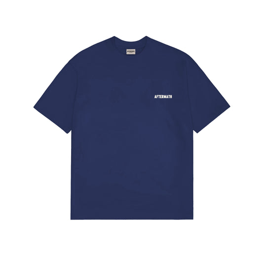 AFTERMATH ATHENS LOGO TEE NAVY