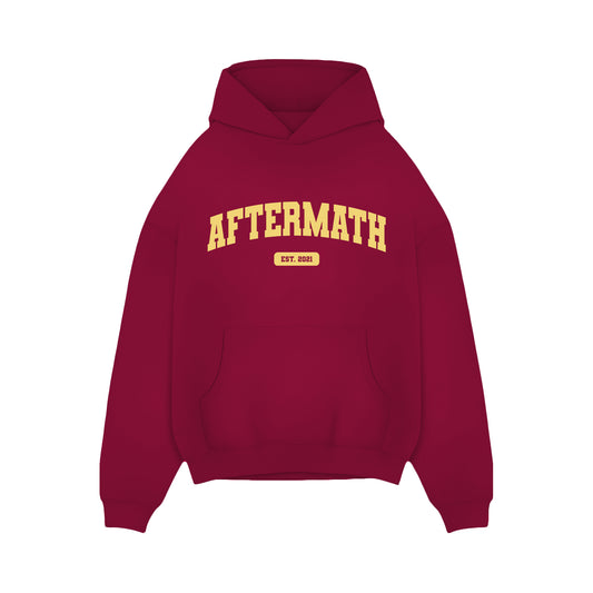 Aftermath Hoodie Burgundy-Yellow
