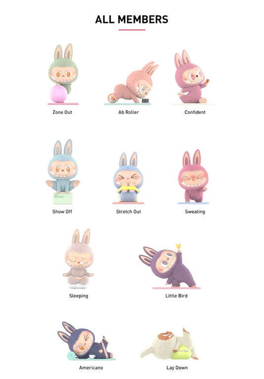 POP MART LABUBU THE MONSTERS LAZY YOGA FIGURE SINGLE BLIND BOX