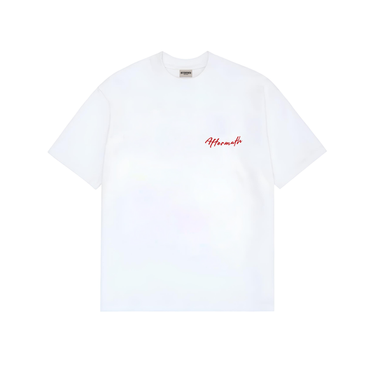 AFTERMATH STRAWBERRY TEE WHITE