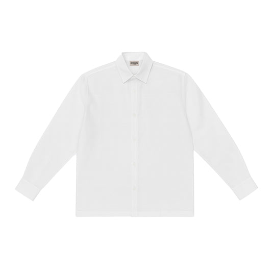 Aftermath Linen Shirt White-Blue