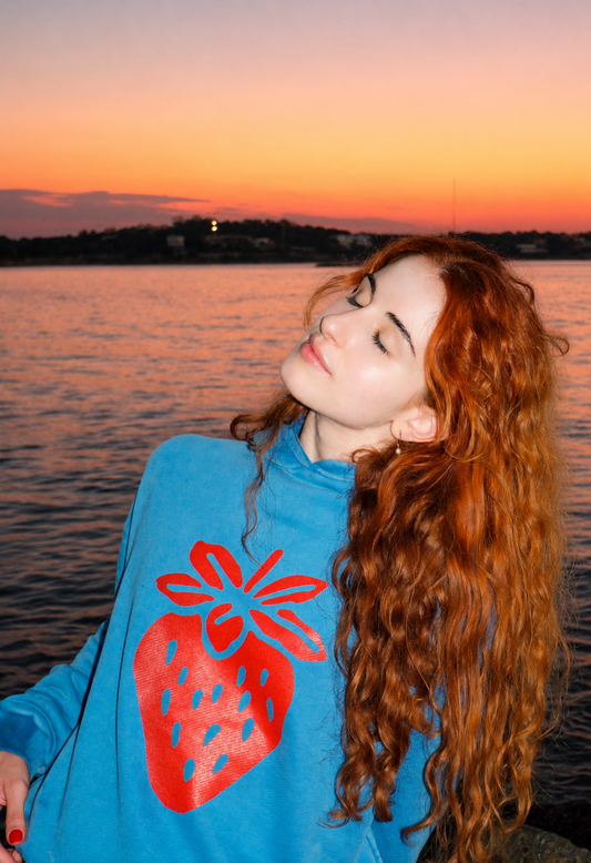Aftermath Strawberry Hoodie Blue-Red