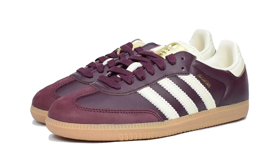 Adidas Samba OG Maroon Gold Metallic ID0477 AFTERMATH Aftermath