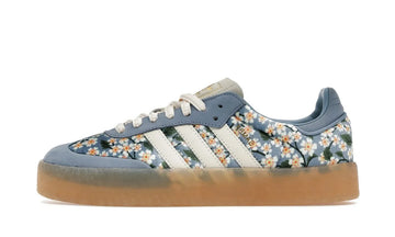 Sambae Liberty London Floral Embroidery Blue Cream White - JQ6046