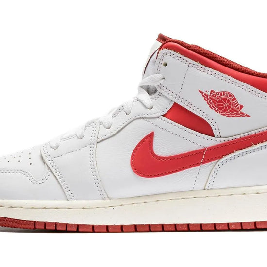 Air Jordan 1 Mid SE White Dune Red - FJ3464-160