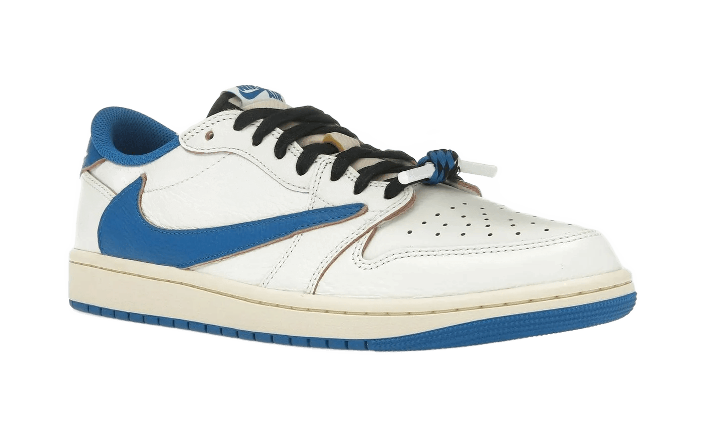 Air Jordan 1 Retro Low OG SP Fragment x Travis Scott Sail Military Blue - DM7866-104