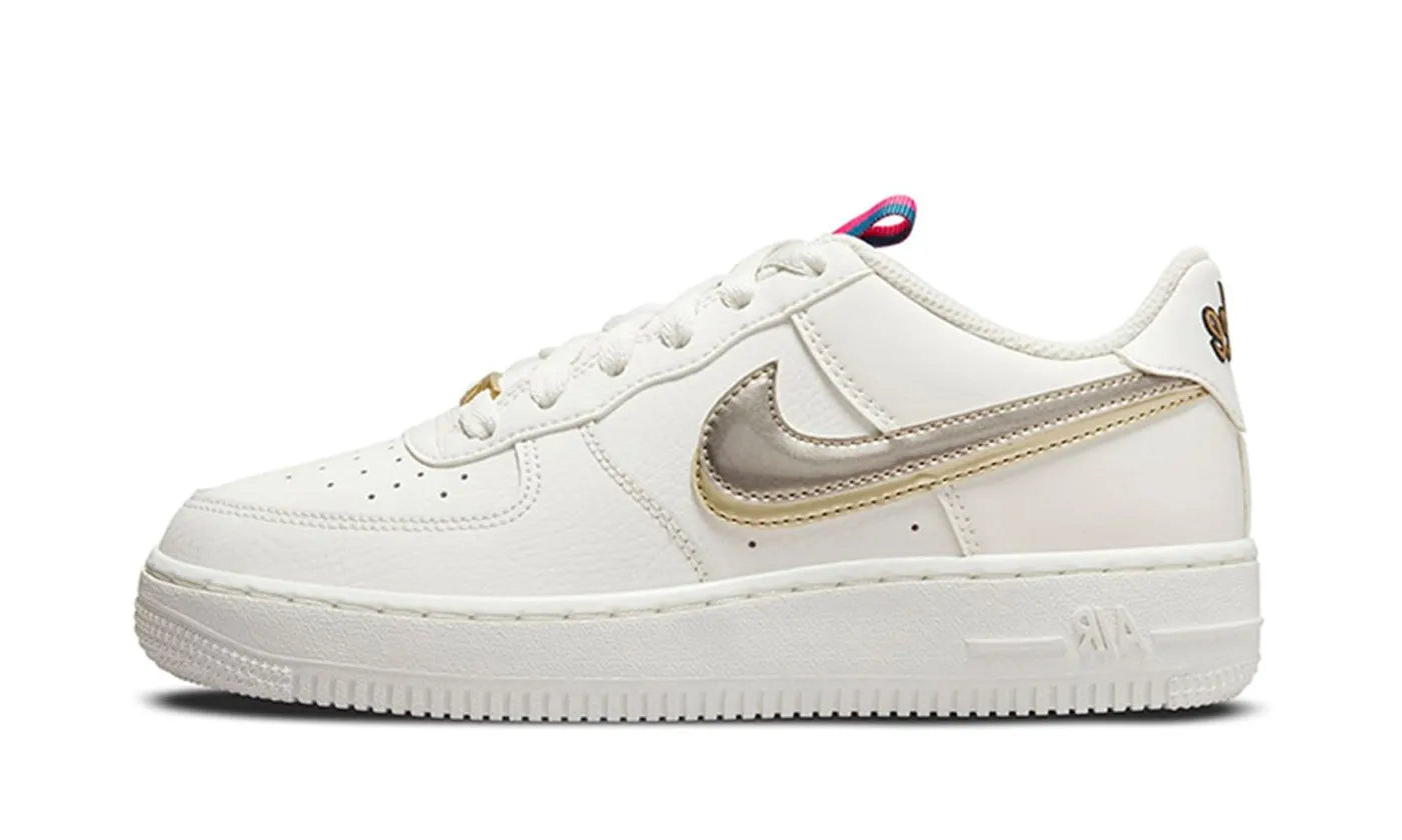 Air Force 1 LV8 Double Swoosh Silver Gold - DH9595-001