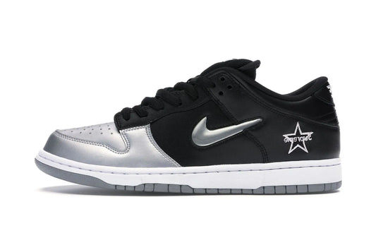 SB Dunk Low Supreme Jewel Swoosh Silver - CK3480-001