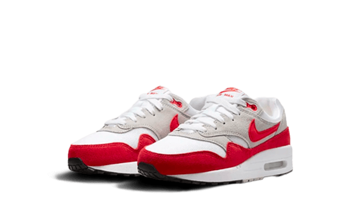 Nike Air Max 1 White University Red Enfant - 555766-146