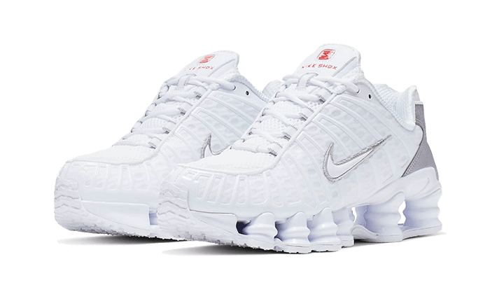 Nike Shox TL White Metallic Silver Max Orange - AR3566-100 / AV3595-100