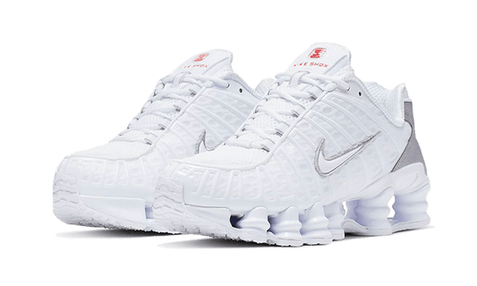 Nike Shox TL White Metallic Silver Max Orange - AR3566-100 / AV3595-100