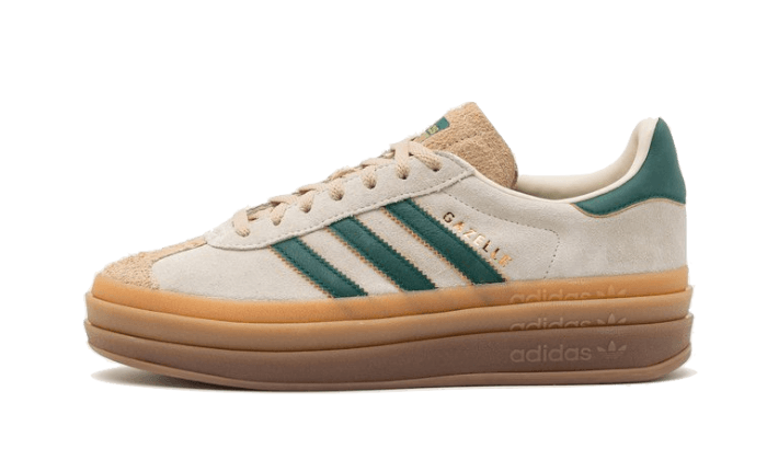 Adidas Gazelle Bold Magic Beige Collegiate Green - ID7056