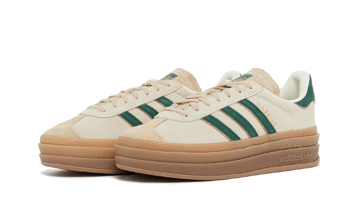 Adidas Gazelle Bold Magic Beige Collegiate Green - ID7056