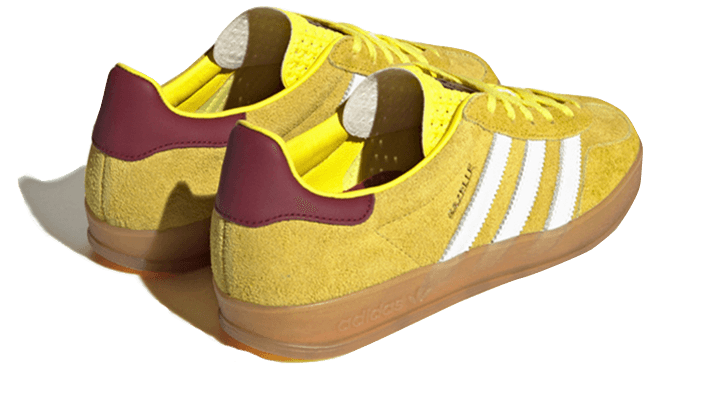 Adidas Gazelle Indoor Bright Yellow Burgundy - IE7003