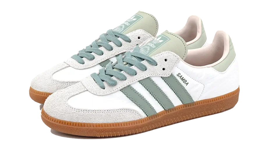 Adidas samba green and white on sale
