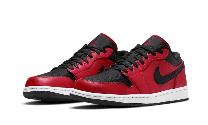 Air Jordan Air Jordan 1 Low Reverse Bred Pebbled Swoosh - 553558-605