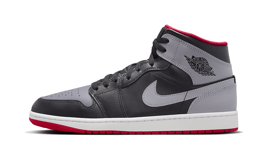 Air Jordan Air Jordan 1 Mid Black Grey Red - DQ8426-006