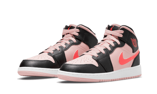 Air Jordan Air Jordan 1 Mid Black Pink Crimson - 554725-604