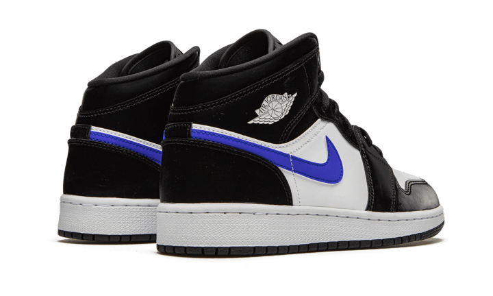 Air Jordan Air Jordan 1 Mid Black Racer Blue White - 554725-084