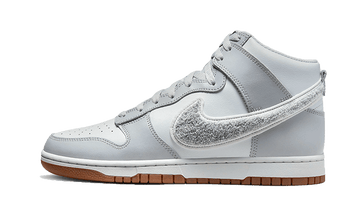 Nike Dunk High Retro Chenille Swoosh White Grey - DR8805-003