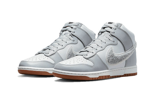 Nike Dunk High Retro Chenille Swoosh White Grey - DR8805-003