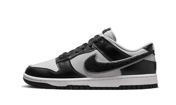 Nike Dunk Low Chenille Swoosh Grey Black - DQ7683-001