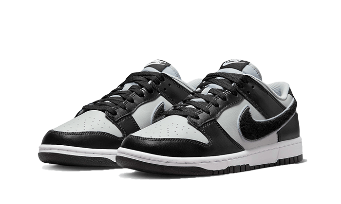 Nike Dunk Low Chenille Swoosh Grey Black - DQ7683-001