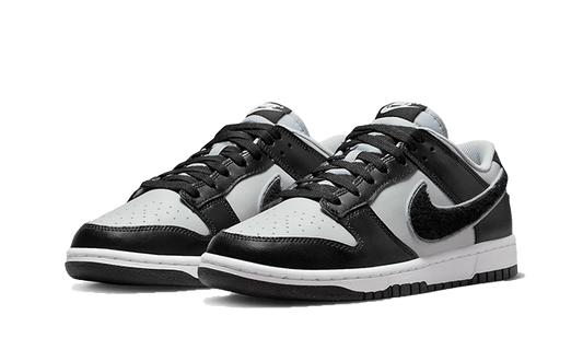 Nike Dunk Low Chenille Swoosh Grey Black - DQ7683-001