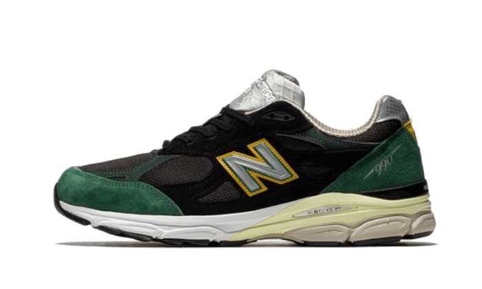 New Balance 990 V3 Black Green Yellow - M990CP3