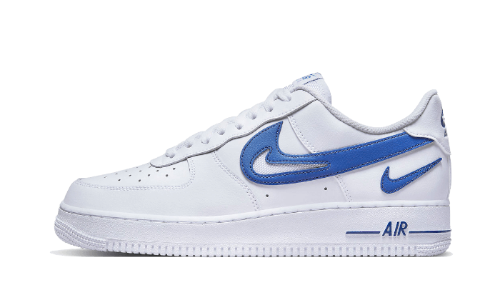 Nike Air Force 1 Low '07 FM Cut Out Swoosh White Game Royal - DR0143-100