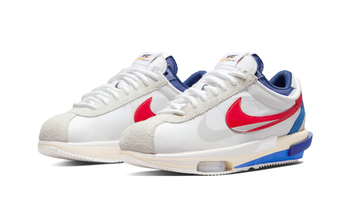 Nike Cortez 4.0 Sacai White University Red Blue - DQ0581-100