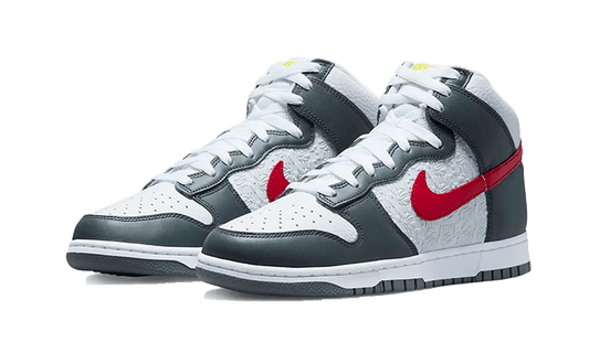 Nike Dunk High Embossed Basketball Grey Red - FD0668-001