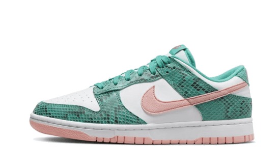 Nike Dunk Low Snakeskin Washed Teal Bleached Coral - DR8577-300