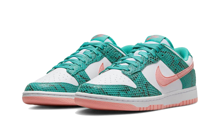 Nike Dunk Low Snakeskin Washed Teal Bleached Coral - DR8577-300