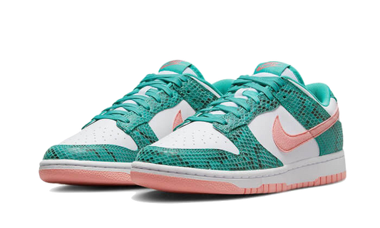Nike Dunk Low Snakeskin Washed Teal Bleached Coral - DR8577-300