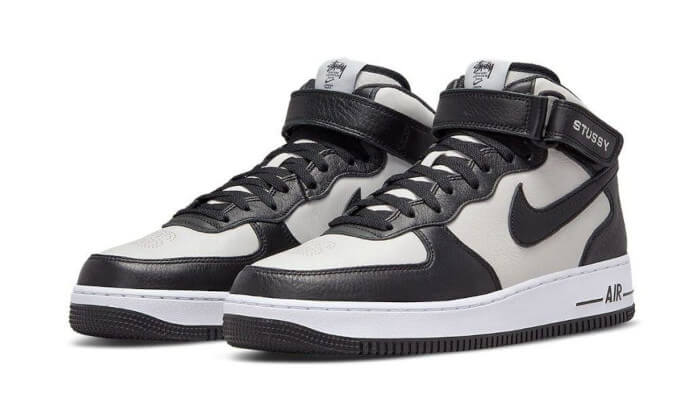 Nike Air Force 1 Mid Stussy Grey Black - DJ7840-002